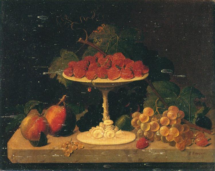 Severin Roesen Still life with Strawberries China oil painting art